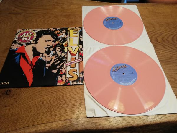 Elvis Presley Elvis's 40 Greatest 1978 RCA Pl 42691 Pinkes Vinyl Doppel LP UK Pressung VG+/VG+